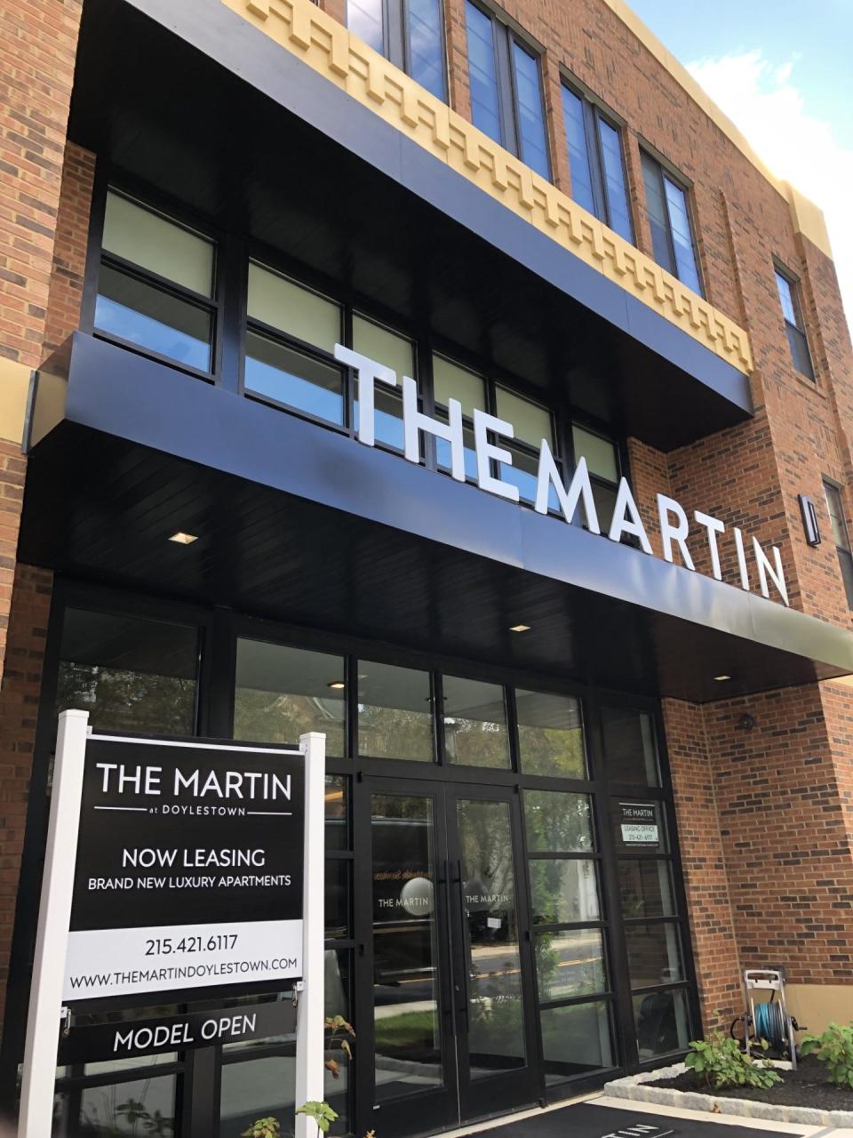 The Martin at Doylestown has 59 apartments in its North Main Street location, with a rooftop terrace and a private, secured parking lot.