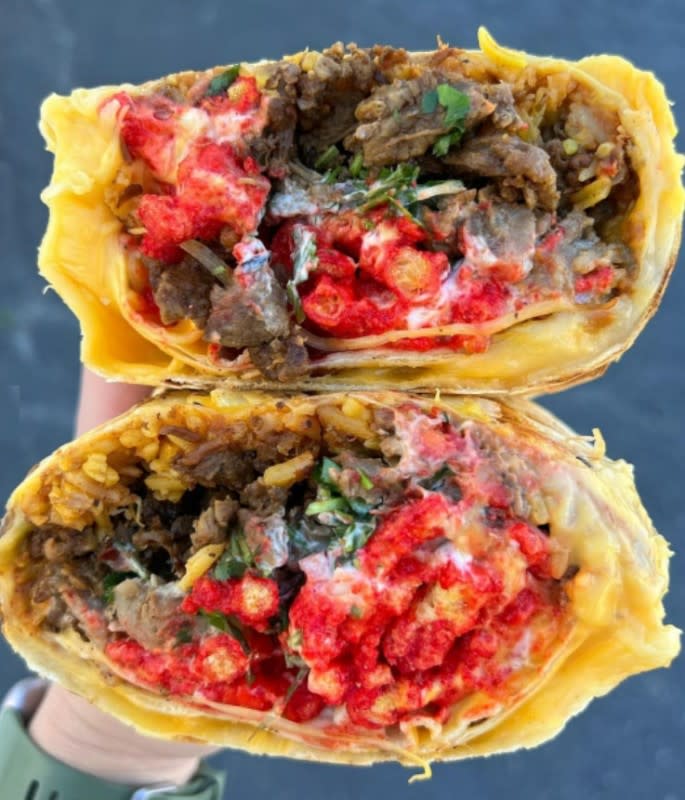 <p>Fatima's Grill</p><p>Meet the best of both worlds—the burrito and the quesadilla also known as the quesarito. <a href="/1366314/kavitharamaswamy/quesarito/" data-ylk="slk:Get the recipe HERE;elm:context_link;itc:0;sec:content-canvas" class="link ">Get the recipe HERE</a>.</p>