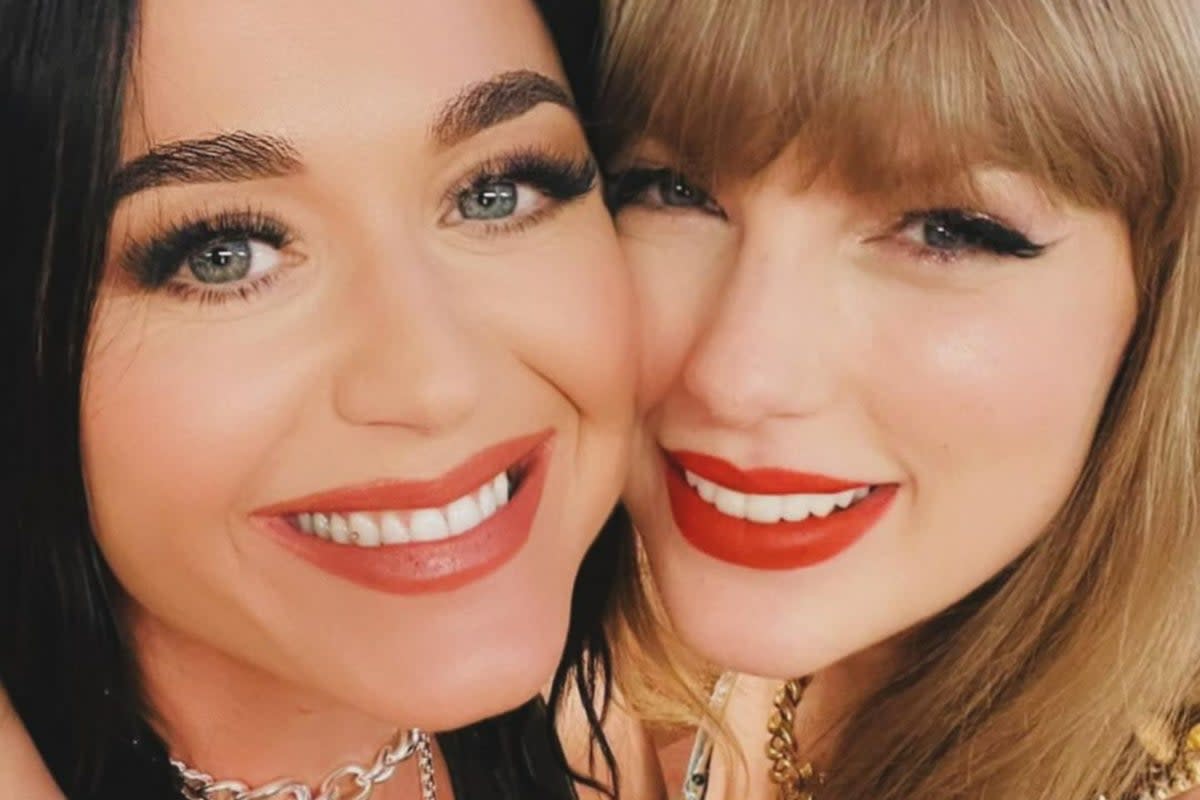 Katy Perry posed for a picture with former frenemy Taylor Swift at her Eras Tour (Instagram @katyperry)