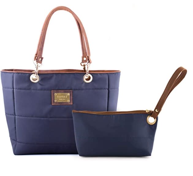  Bolsos grandes de cuero para mujer, bolso de bolsillo