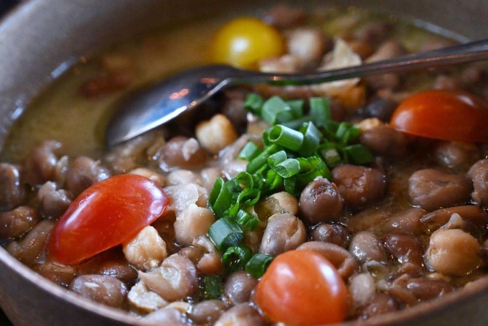 The Chef’s Favas dish at Zaatar Bistro in Fresno.