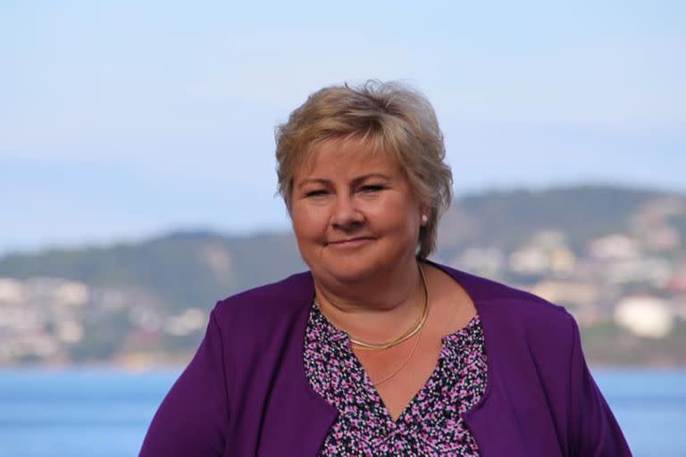 Erna Solberg, frente a una elección clave en Noruega