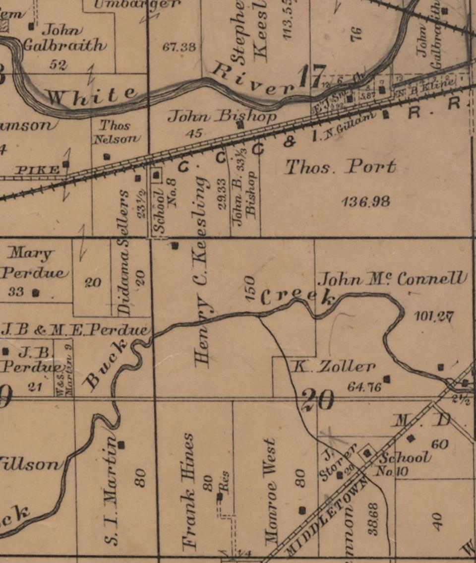 Keesling’s Center Township farm in 1887.