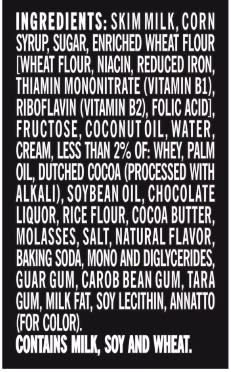 <em>I</em>ngredients list for Breyers Chocolate Chip Cookie Dough flavor