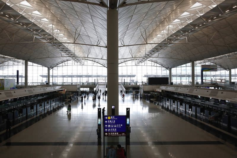 A general view of Hong Kong International Airport, following the novel coronavirus disease (COVID-19) outbreak, in Hong Kong