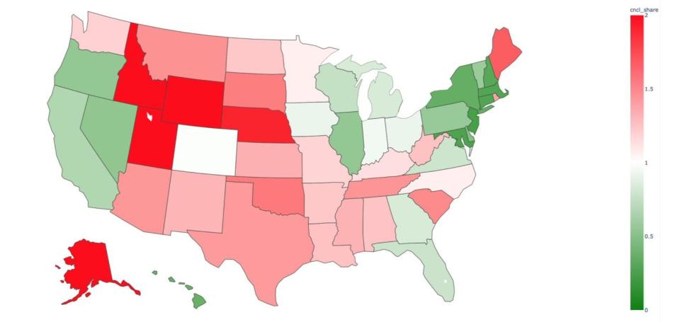 Netflix Cuties cancellations US map