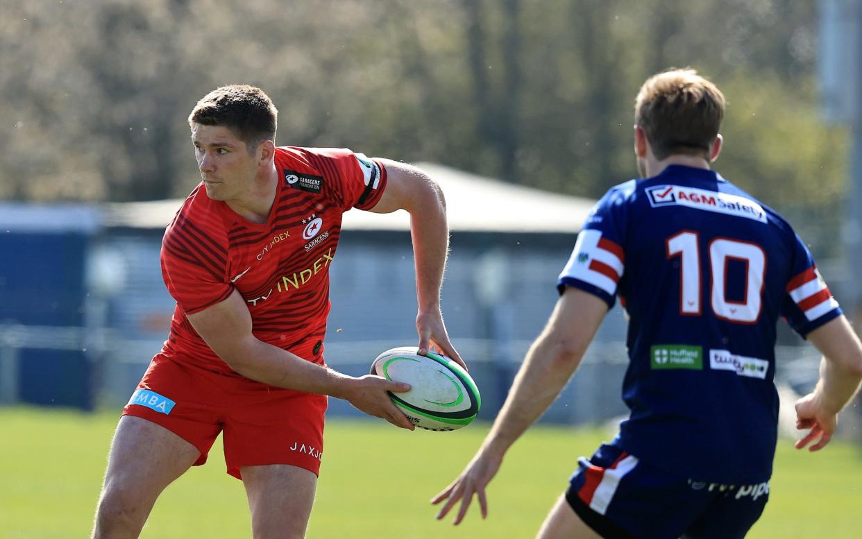 Owen Farrell made his first appearance for Saracens since September  - GETTY IMAGES