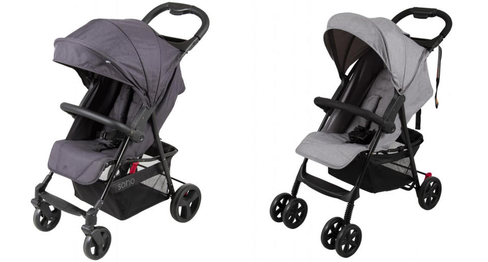 The Childcare Soho Stroller Black and the Childcare Stroller Grey are both being recalled. Source: ACCC