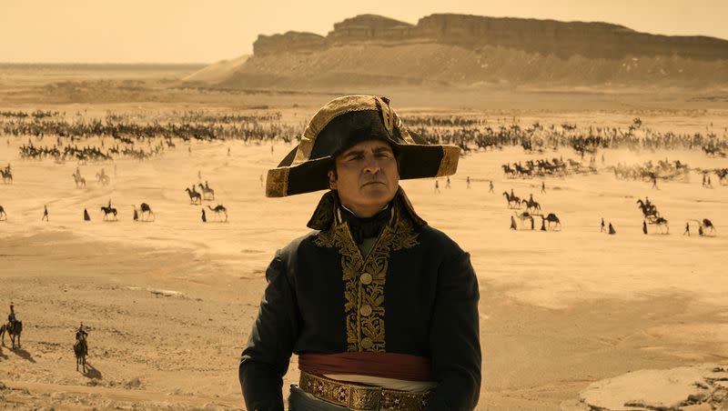 Joaquin Phoenix in “Napoleon,” premiering in theaters around the world on Nov. 22.