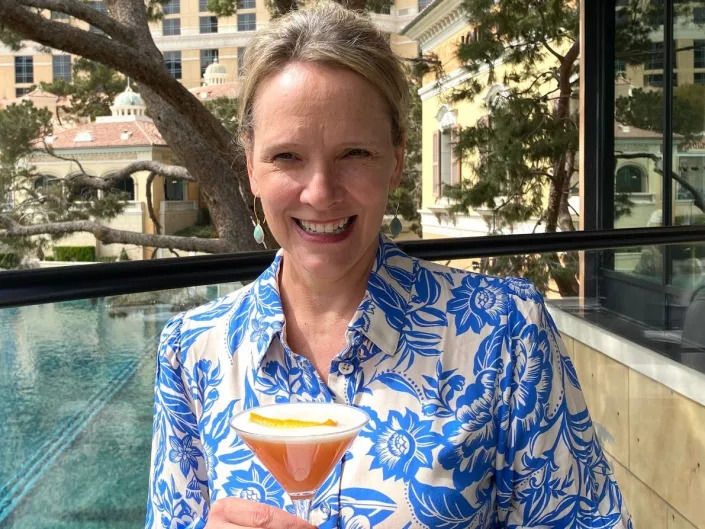 Wendy Lee holding cocktail