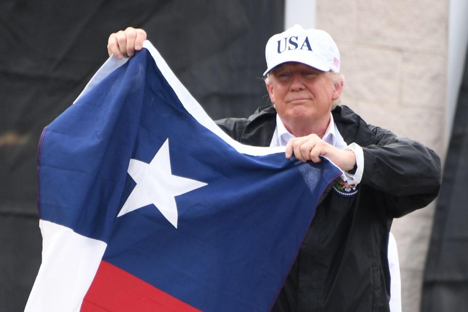 President Donald Trump on Aug. 29, 2017, in Corpus Christi, Texas.