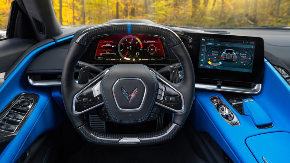 The interior of the 2024 Chevrolet Corvette E-Ray.