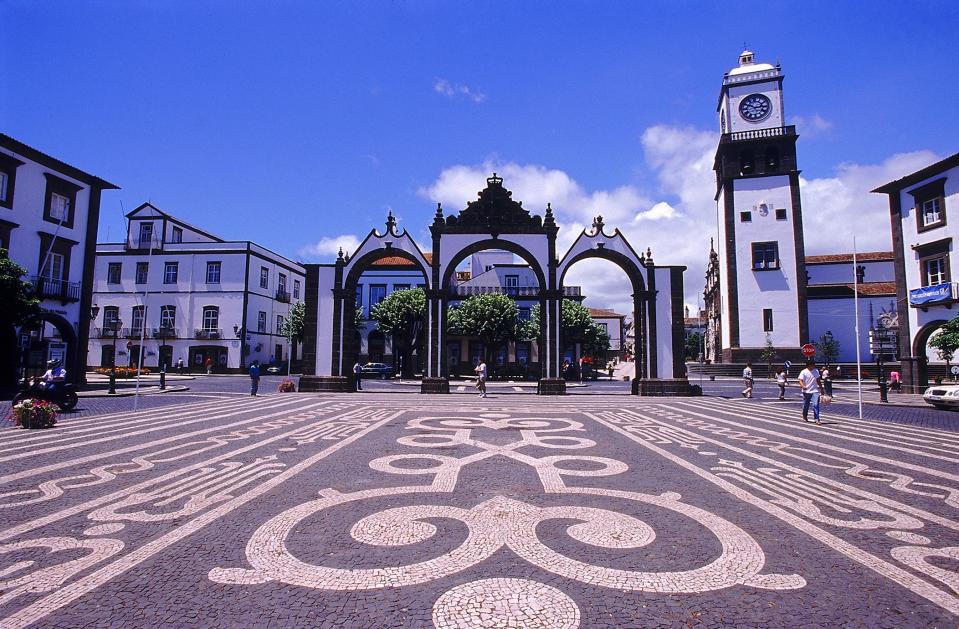 Portas da Cidade in Ponta Delgada, the capital of the Azores located on the island of St. Michael.