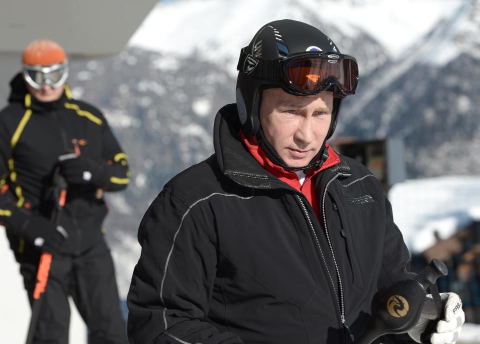 Russian President Putin visits "Laura" cross country ski and biathlon centre in resort of Krasnaya Polyana near Sochi