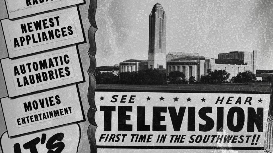 Electric utilities promoted TV previews at the Stock Show before Channel 5 premiered in 1948.