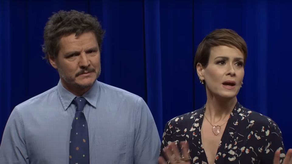 Pedro Pascal and Sarah Paulson on SNL