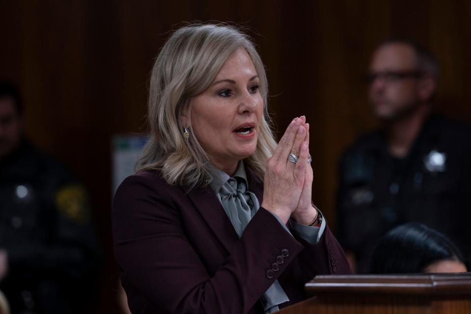 Oakland County Prosecutor Karen McDonald during an August hearing in Ethan Crumbley's case.