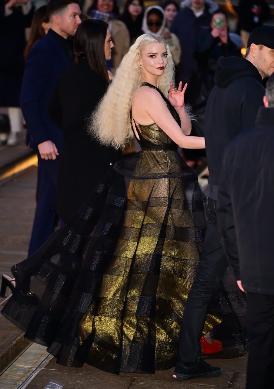 NEW YORK, NEW YORK - FEBRUARY 25: Anya Taylor-Joy leaves the 'Dune: Part Two' premiere at Lincoln Center on February 25, 2024 in New York City. (Photo by James Devaney/GC Images)