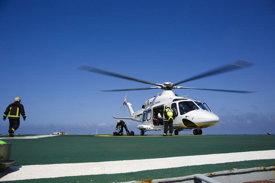 The helicopter that crashed killing NBA legend Kobe Bryant, his daughter Gianna and seven others was reportedly a Sikorsky S-76 like the one pictured here. It is a popular model of helicopter used all over the world for executive transport, medical evacuation and search and rescue. | Angel Navarrete–Bloomberg/Getty Images