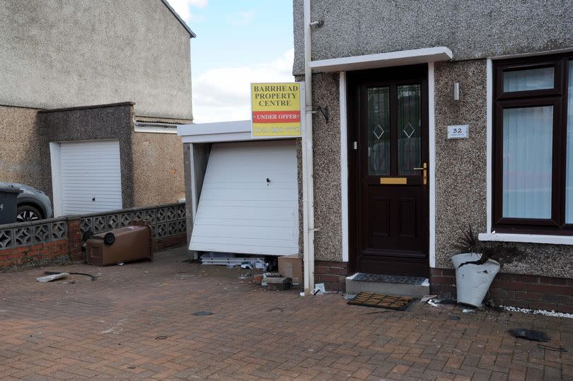 A car crashed into a house on Fern Drive leaving a pensioner seriously injured.