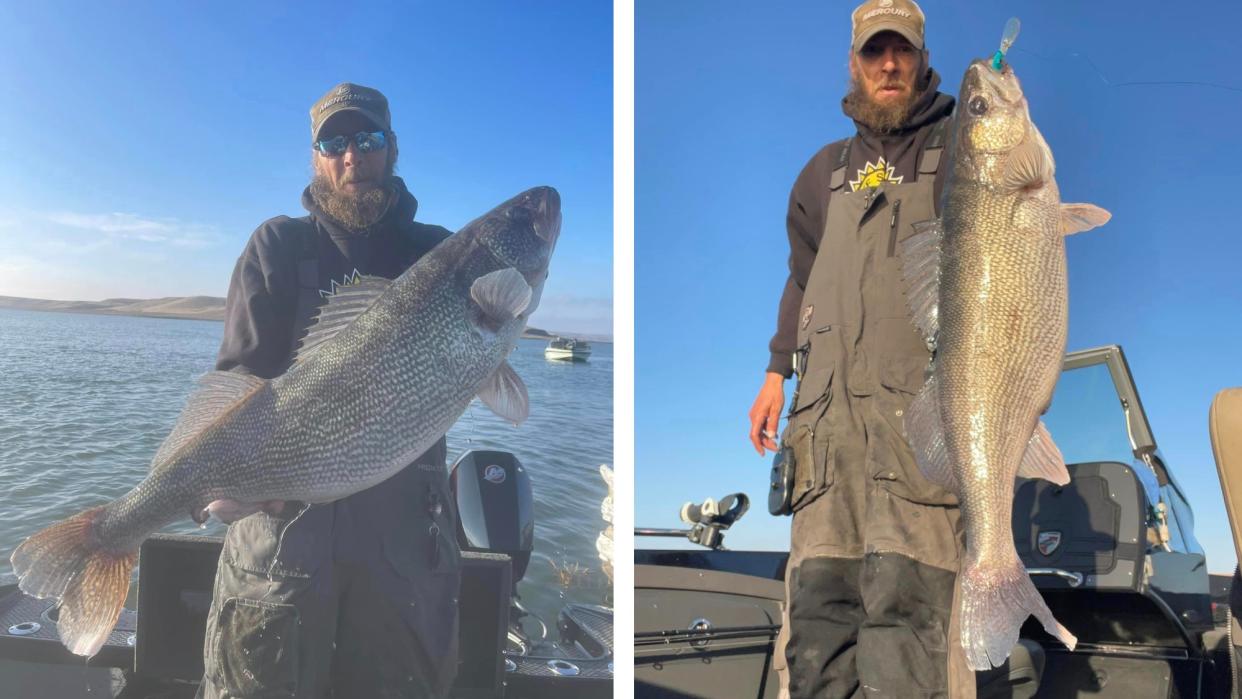 keith pazour with south dakota record walleye