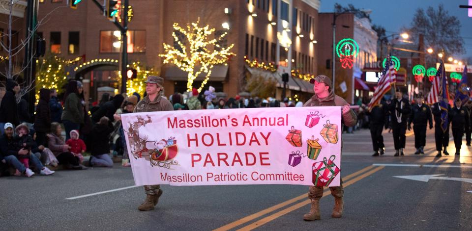 Massillon will host the annual holiday parade and light up night in Duncan Plaza on Saturday. The parade steps off at 5 p.m. from Eighth Street and Lincoln Way.