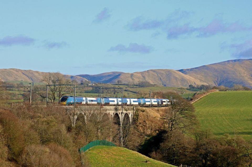 Avanti West Coast Pendolino 390155  passes over Docker Viaduct,  with 1000 Glasgow Central to London Euston (Provided)