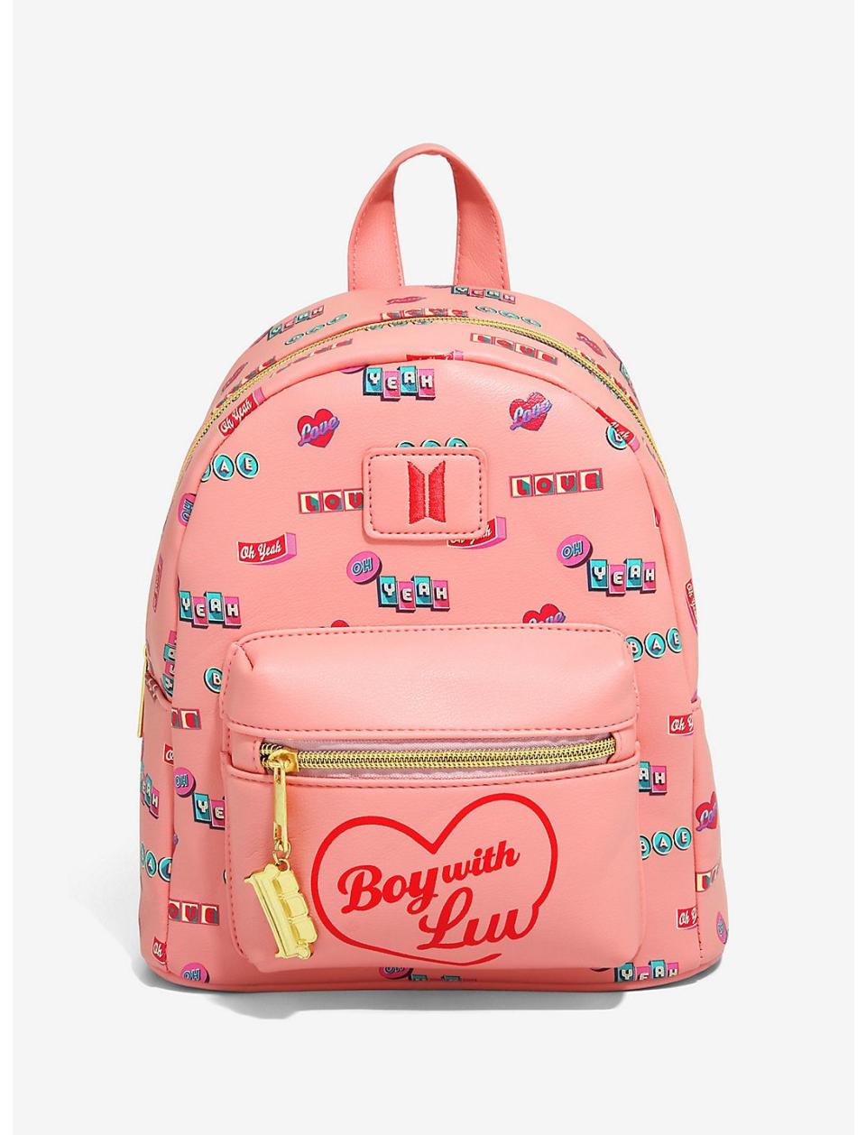 13) BTS Boy With Luv Mini Backpack