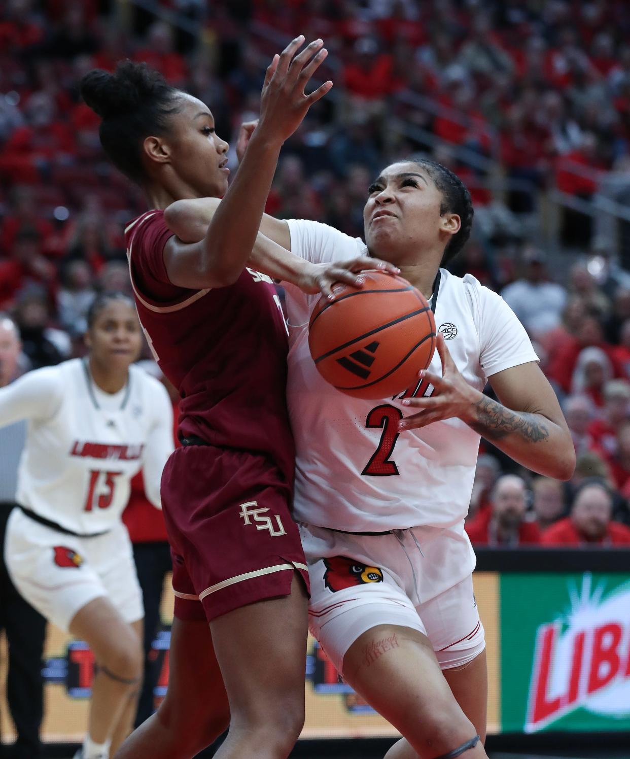 U of L's Nyla Harris (2) is expected to return next season.