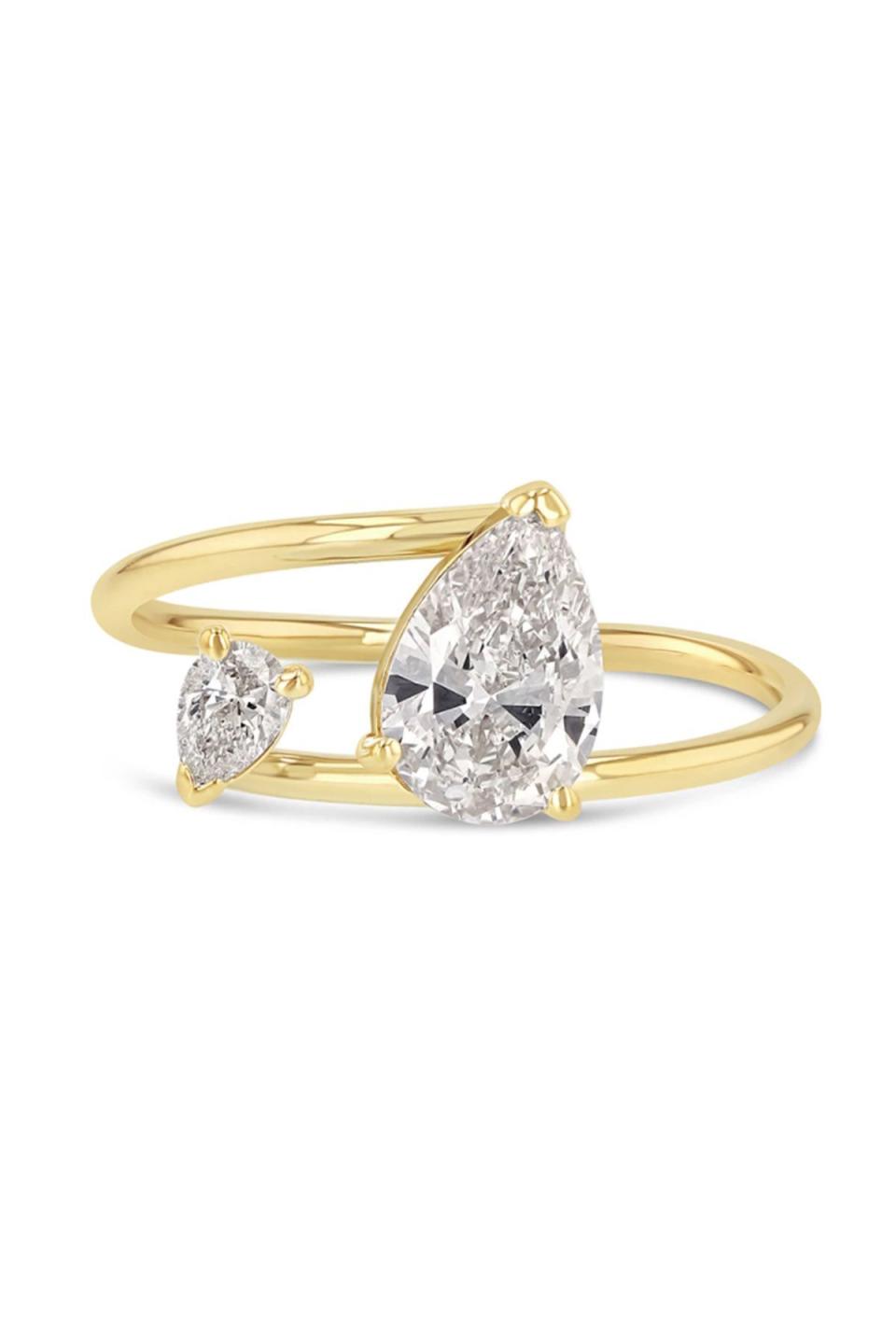 Twin Pear Ring