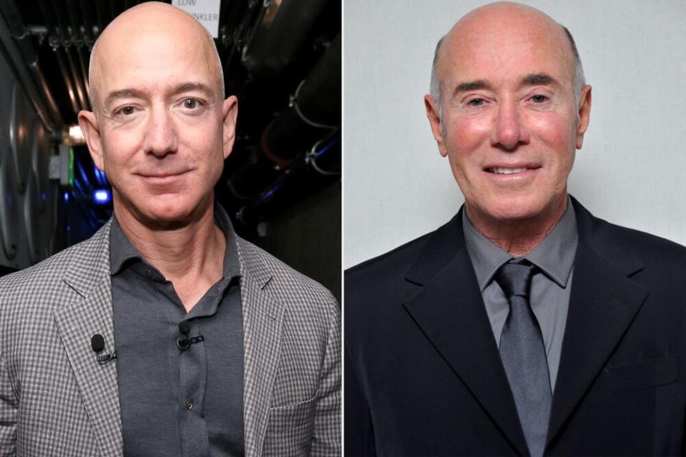 Jeff Bezos (left), David Geffen | Phillip Faraone/Getty Images; Juanito Aguil/Getty Images