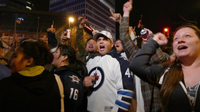 Winnipeg celebrates Jets first home playoff game since 1996 