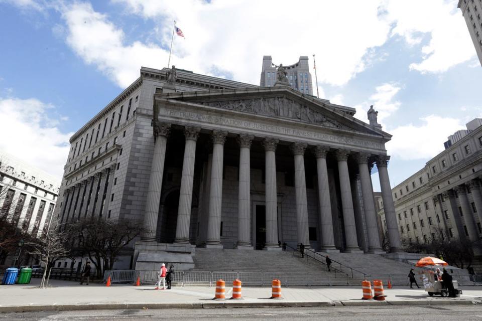 The New York State Supreme court building at 60 Centre Street is seen in this Wednesday, March 18, 2015, photo in New York.