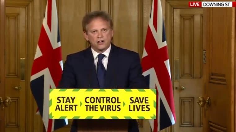 Grant Shapps defended the test and trace scheme this morning (10 Downing Street)