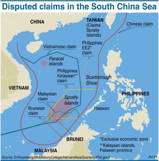 Disputed claims in the South China Sea