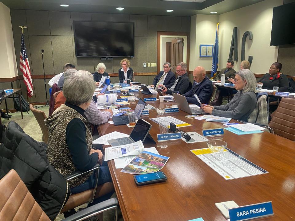 The Amarillo College board of regents approved their contract with the Gold Hill search firm, as well as the requirements for the position, in regard to the community college's search for a new president during their Tuesday evening meeting held on the Washington Street campus in the Palo Duro Room.