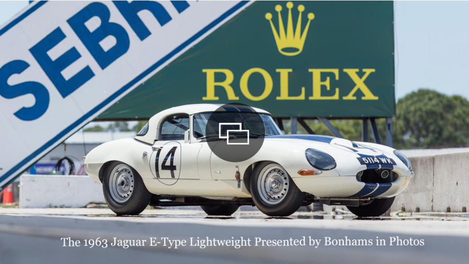 The 1963 Jaguar E-Type Lightweight Competition being auctioned through Bonhams. - Credit: Pawel Litwinski, courtesy of Bonhams.