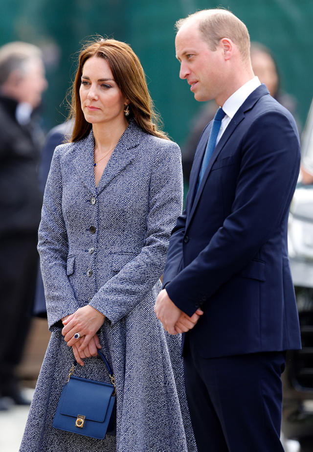 Polène Paris No 7 Mini Bag in Blue Grain Leather - Kate Middleton