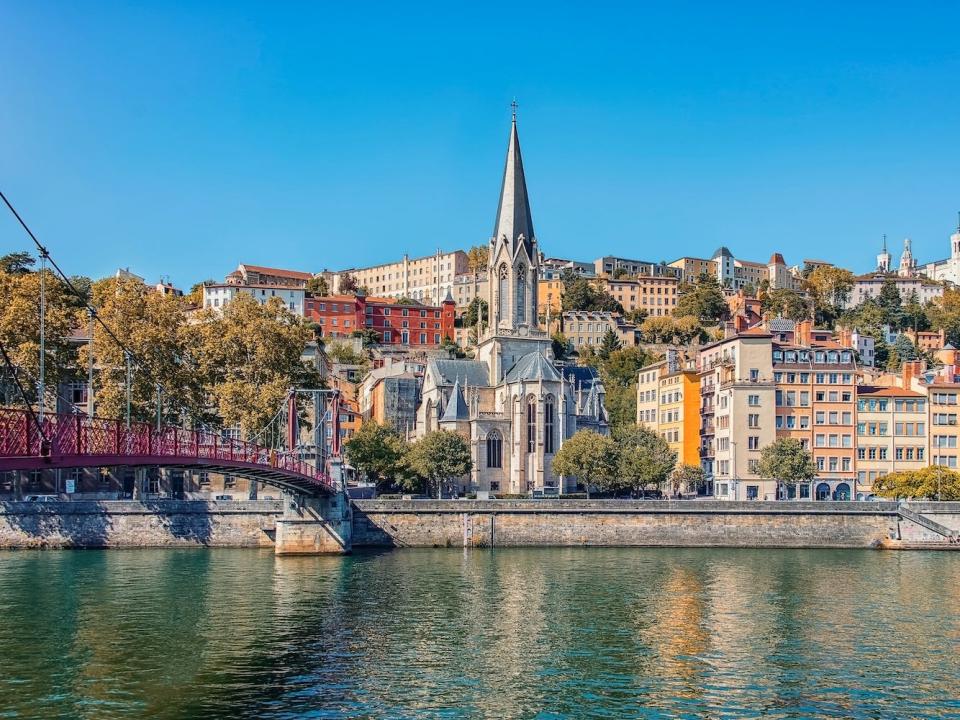 The waterfront of Lyon, France.