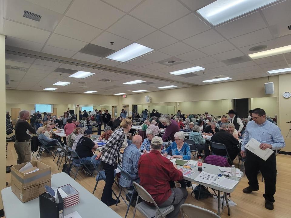 South Dakotans participate in a hand counting demonstration. (Photo courtesy of South Dakota Canvassing Group)