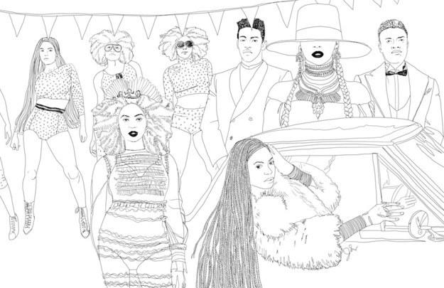 coloring pages of beyonce