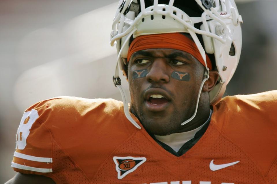 Acho during his football days as a linebacker for the Texas Longhorns. Getty Images