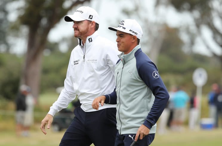 The U.S. duo of Jimmy Walker and Rickie Fowler are hanging in at the World Cup of Golf. (Getty Images)