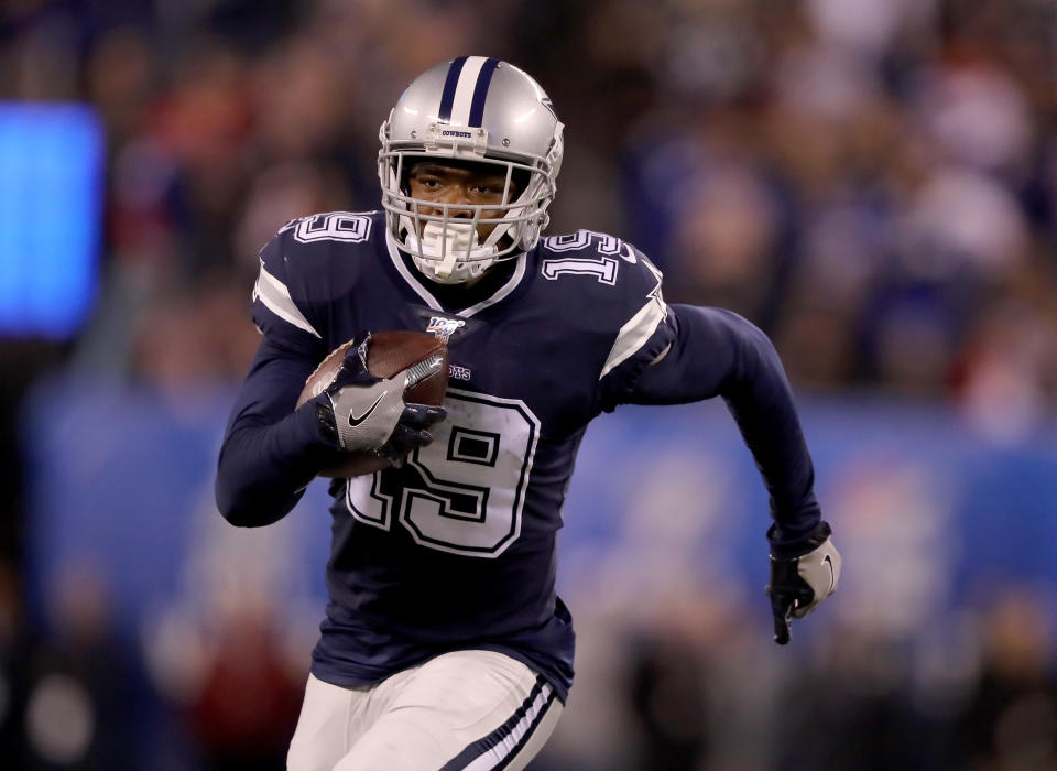 Amari Cooper is dealing with a knee injury. (Photo by Elsa/Getty Images)