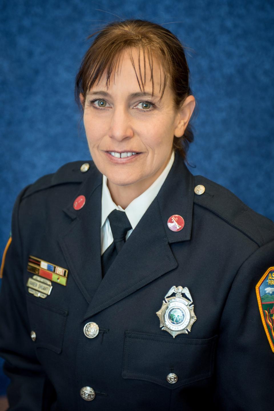 Assistant Fire Marshal Karen Shuart with the Asheville Fire Department died of cancer in 2019.