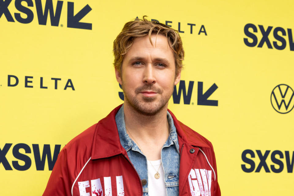 Closeup of Ryan Gosling on the red carpet