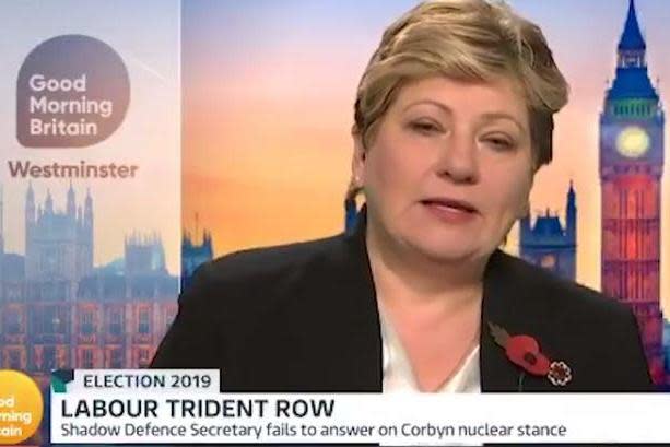 Emily Thornberry on ITV's Good Morning Britain (ITV)