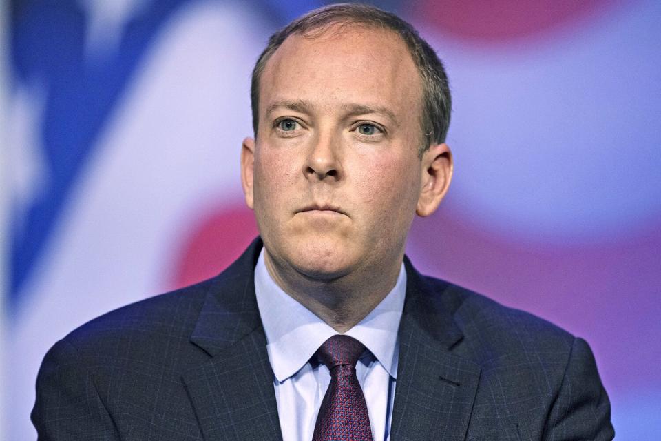 Representative Lee Zeldin, a Republican from New York, listens during the Republican Jewish Coalition (RJC) Annual Leadership Meeting in Las Vegas, Nevada, U.S., on Saturday, Nov. 6, 2021. Following Tuesday's results, the National Republican Campaign Committee added 13 House Democrats to the list of 57 it was targeting for defeat in the midterm elections as the GOP seeks to erase Democrats five-seat margin in the House and control of the 50-50 Senate with Vice President Kamala Harris's vote. Photographer: Bridget Bennett/Bloomberg via Getty Images