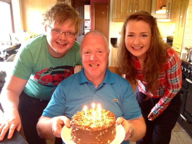 David Black, centre, with son Kyle, left, and daughter Kyra 