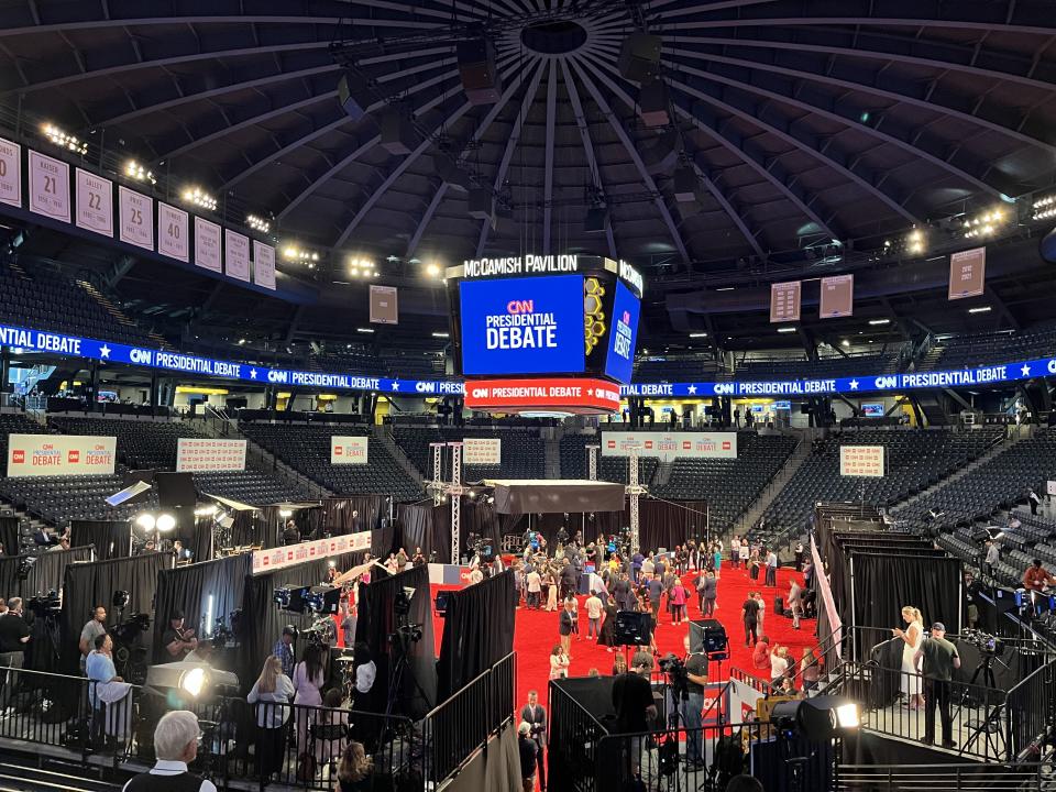 A general view of the CNN Spin Room.